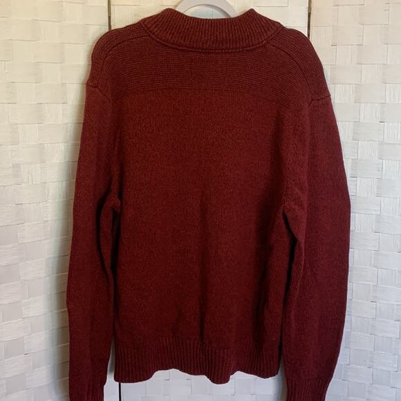 Eddie Bauer Men’s Quarter Zip maroon colored pullover men’s size XL - Picture 6 of 11